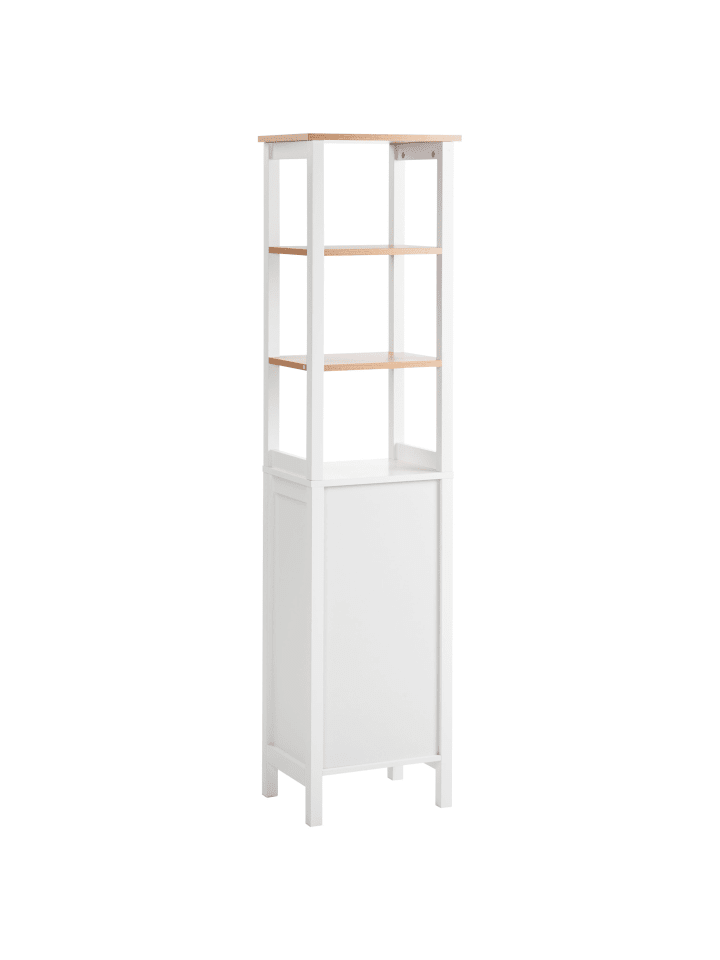 Beliani Badezimmerschrank ALAMOS in Weiß/Heller Holzfarbton günstig kaufen onesize