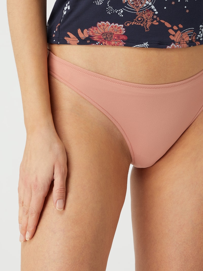 Slip mit Spitzeneinsatz Modell 'INVISIBLE LACE' in beige