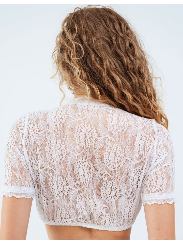 Hofglanz Dirndlbluse in weiß günstig kaufen