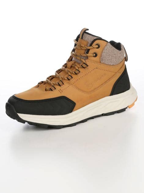 Schnürstiefelette mit kontrastfarbenen Nähten