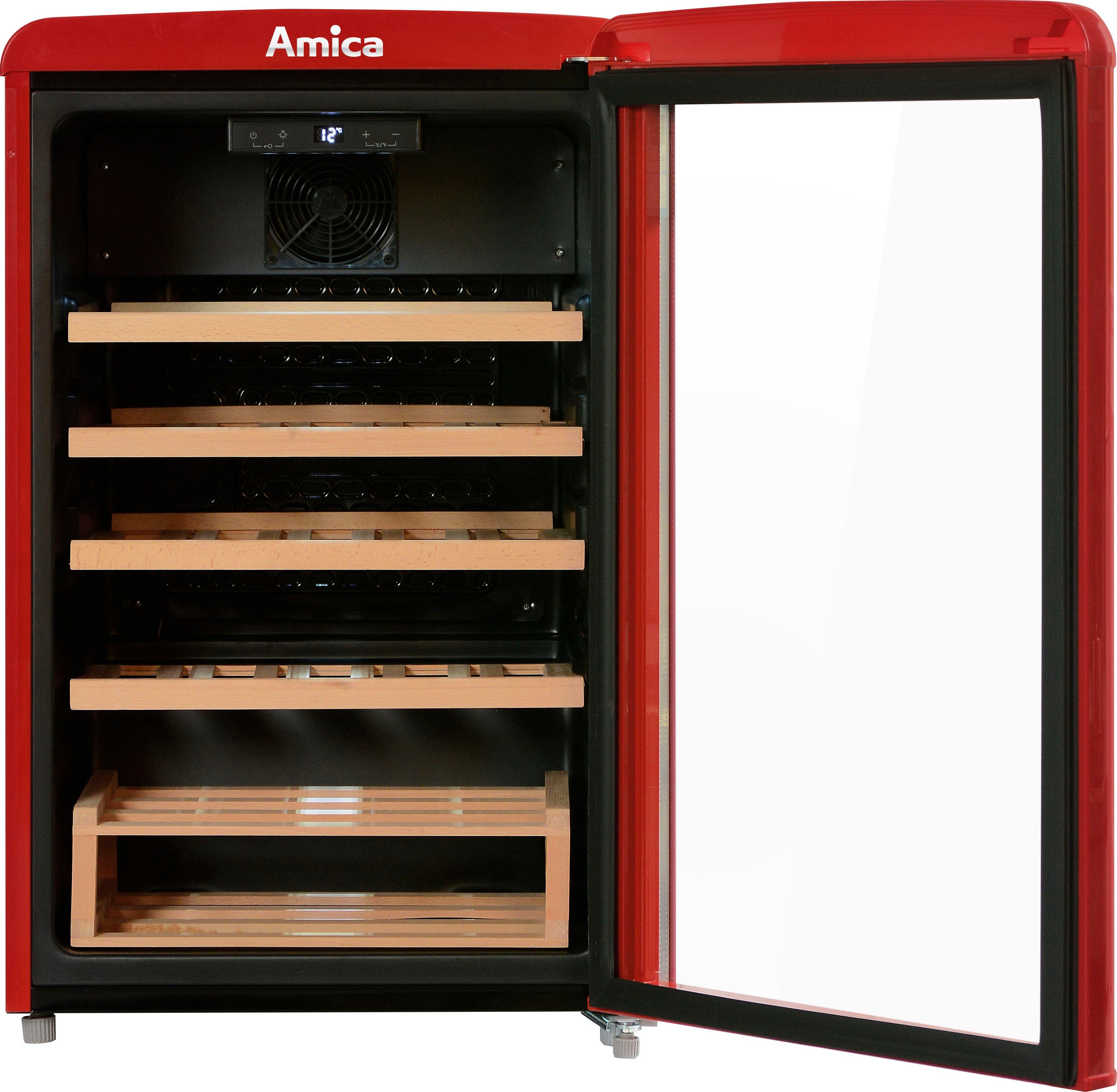 Amica Weinkühlschrank WKR 341 920 R, für 30 Standardflaschen á 0,75l