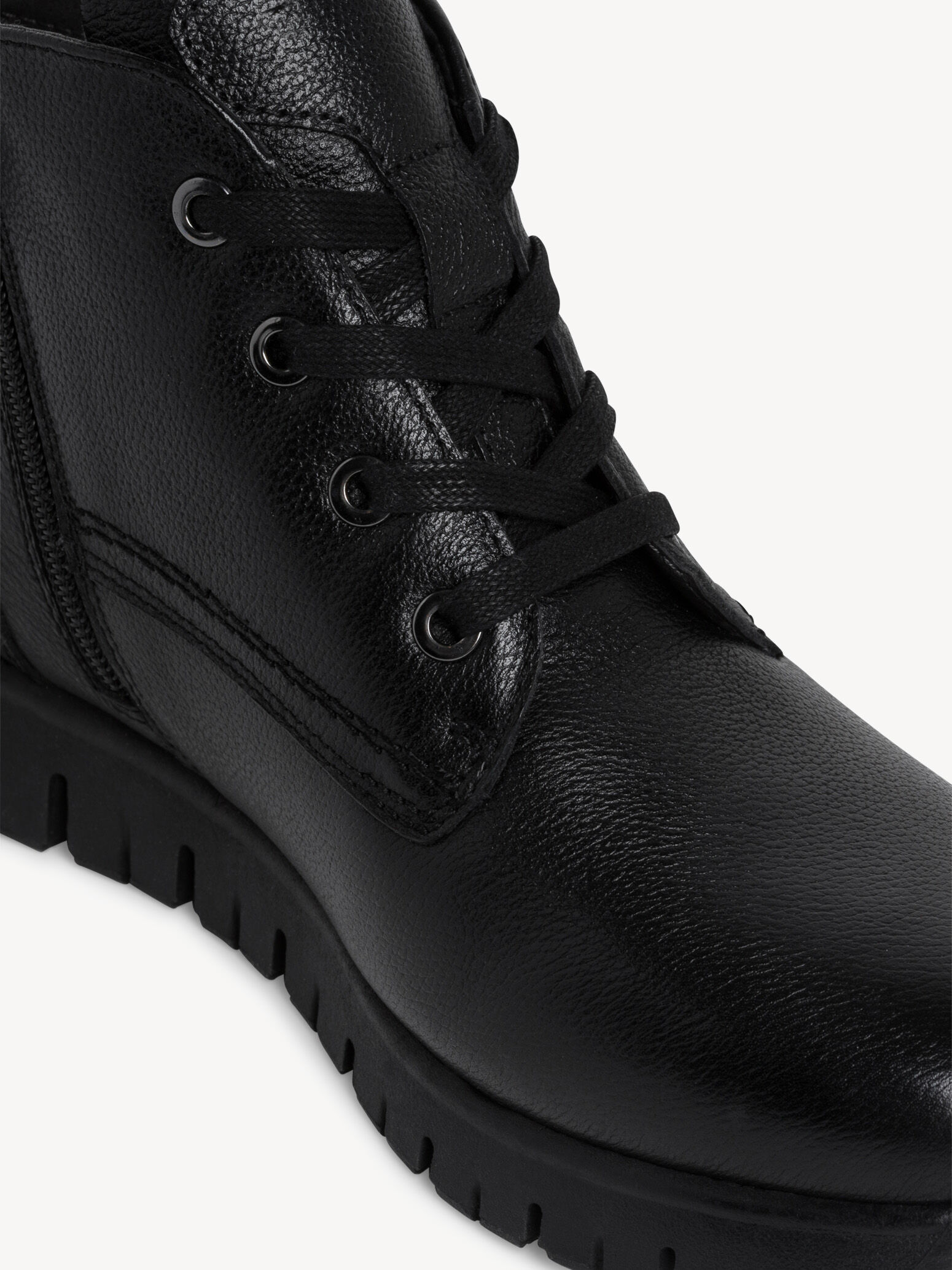 Bottine en cuir - noir