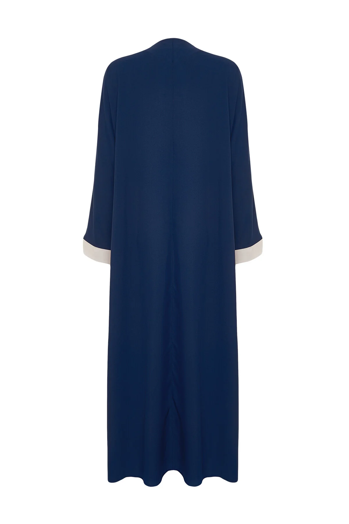 Trendyol Modest  Marineblaue, farbblockierte lange gewebte Mütze & Ferace & Abaya TCTSS24KF00009