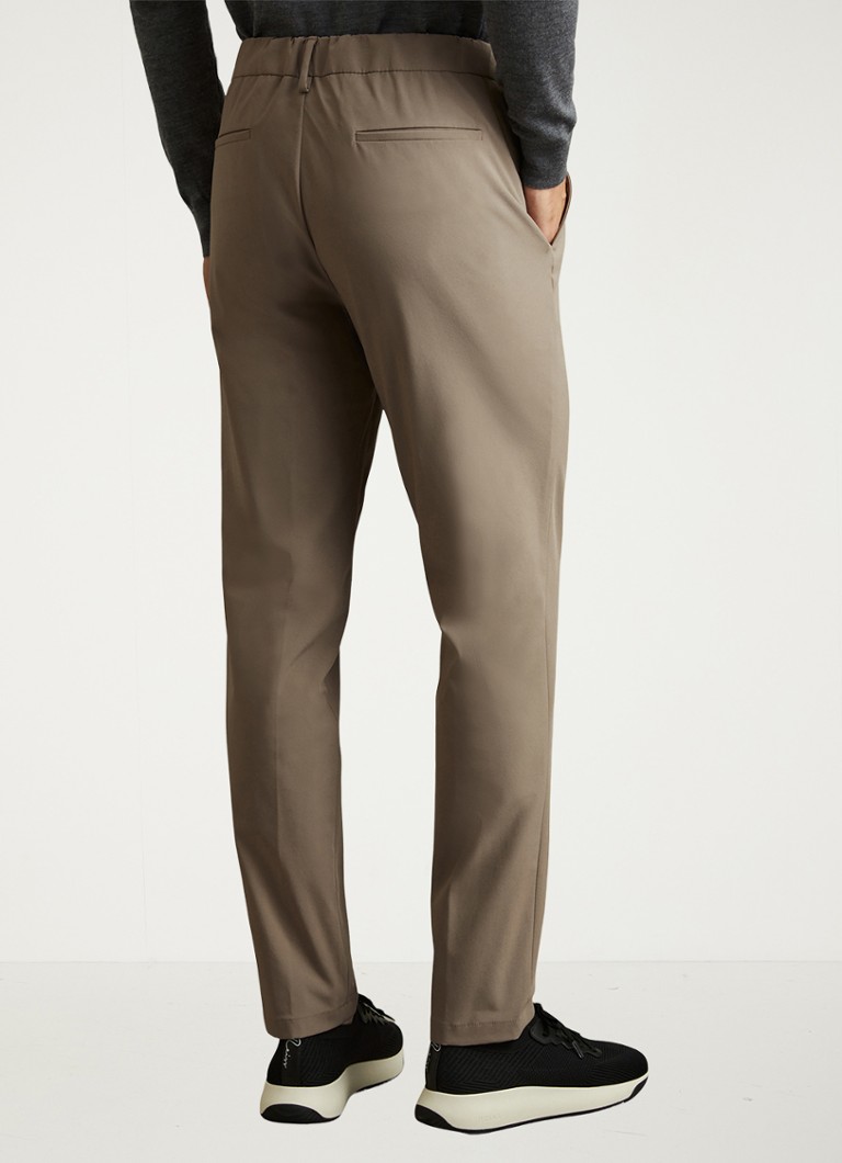 Reiss Split slim fit trousers with drawstring