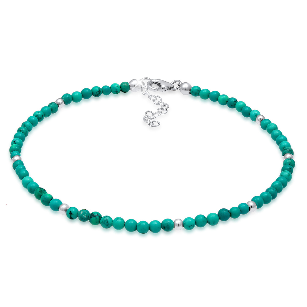 Nenalina Nenalina Bracelet de Cheville de cheville  en agate colorée et perles en argent P Bijoux