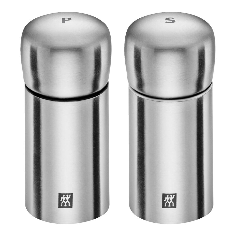Salz & Pfeffermühle 11 cm, Edelstahl, Silber