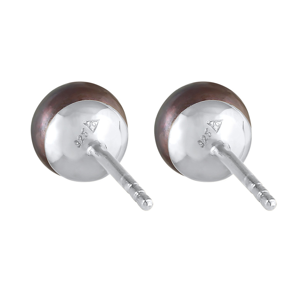 Nenalina Nenalina Boucles d'Oreilles Femmes clous d'oreilles Basique Rond avec perle de cu Boucles d'oreilles