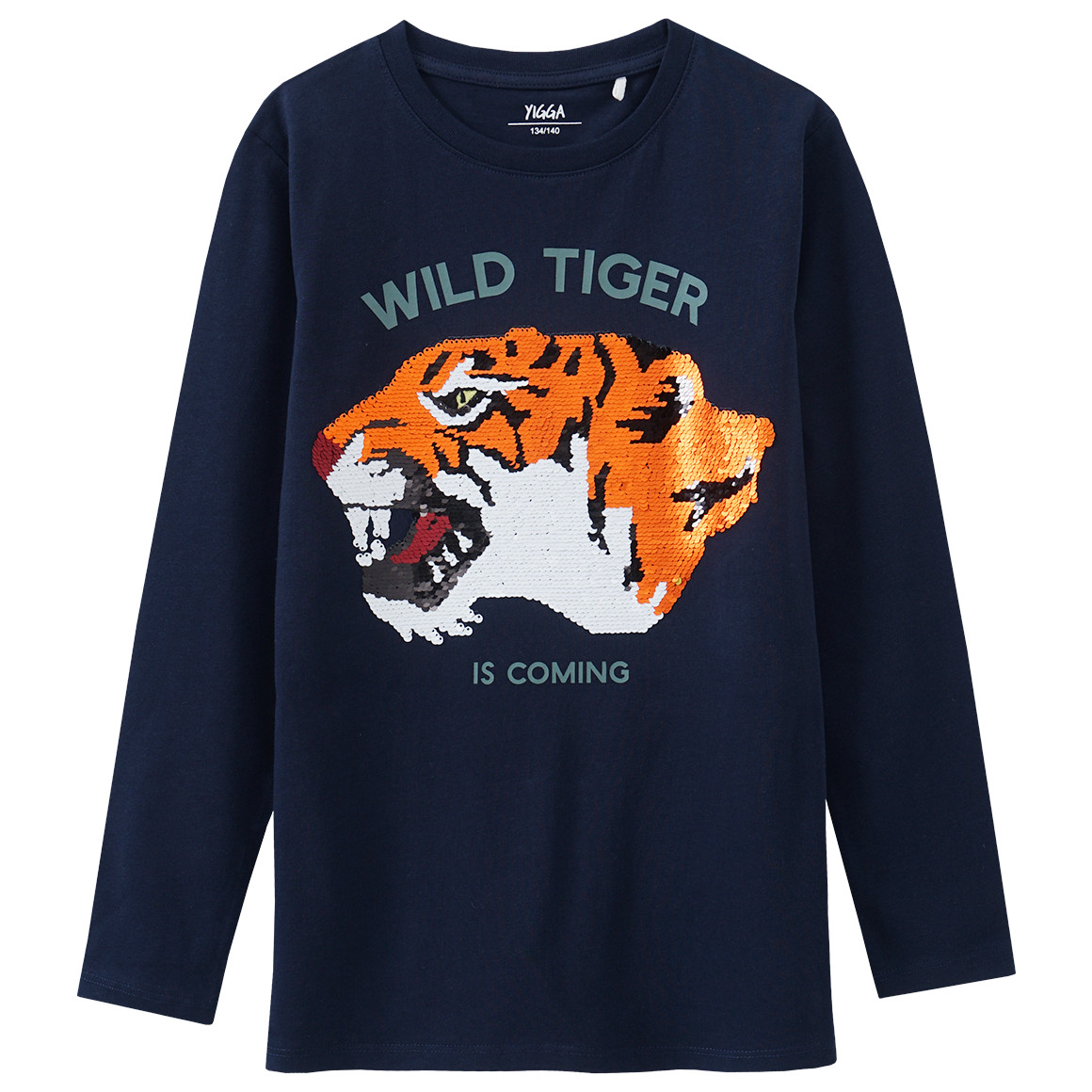 Jungen Langarmshirt mit Wendepailletten