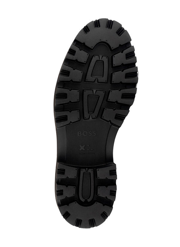 BOSS Black, Schnürboots Larry, Leder, mittelbraun