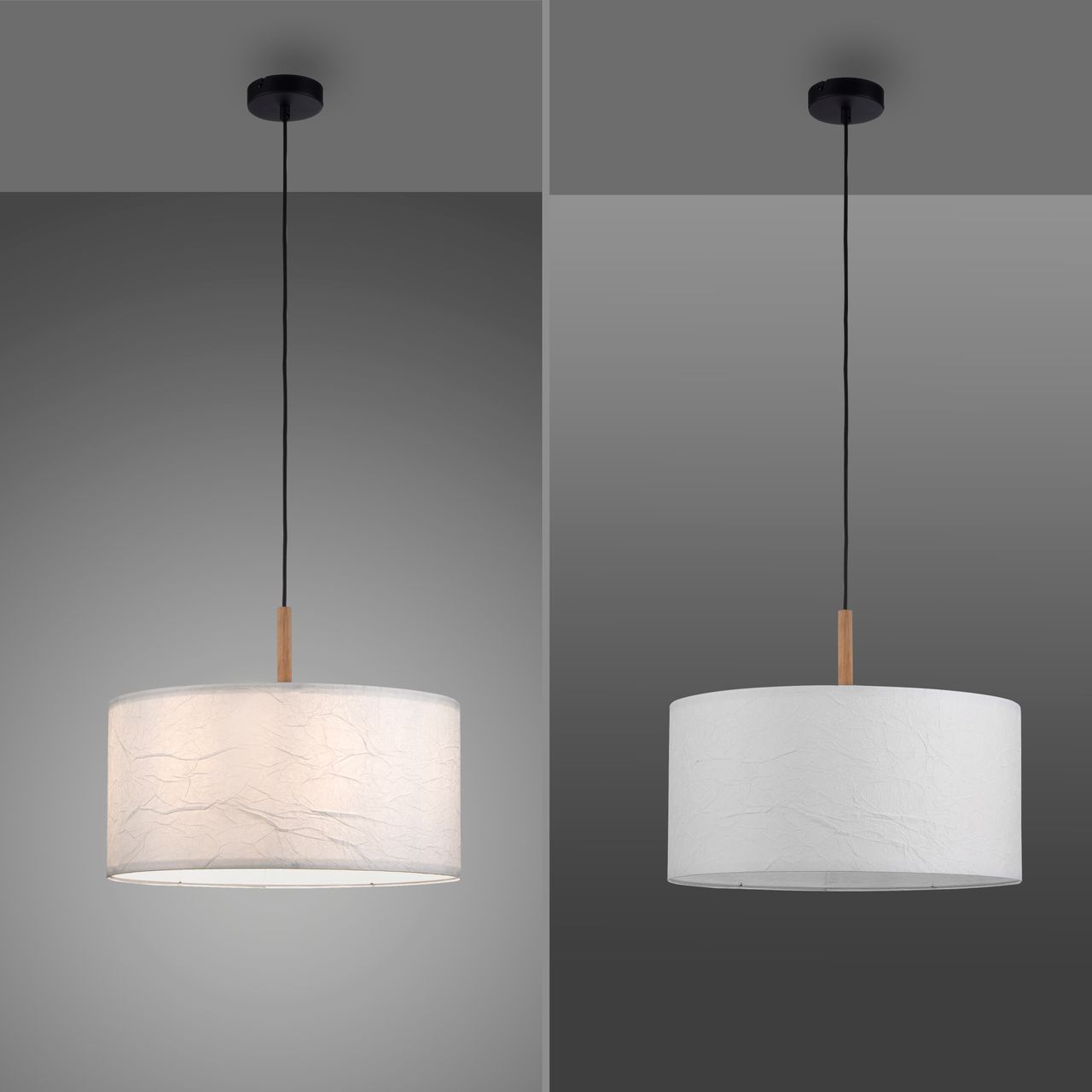 JUST LIGHT Pendelleuchte GREEN SOFIE, 1x E27/10,00 Watt, Ø44,5 cm, Weiss