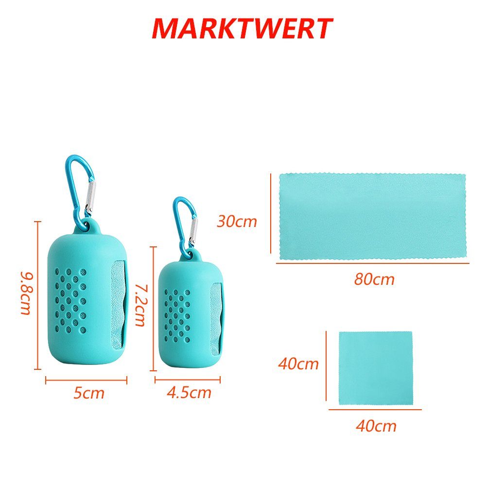 Einemgeld Sporthandtuch 2pcs Cooling Towel für Sport & Fitness, Mikrofaser Handtuch/Kühltuch