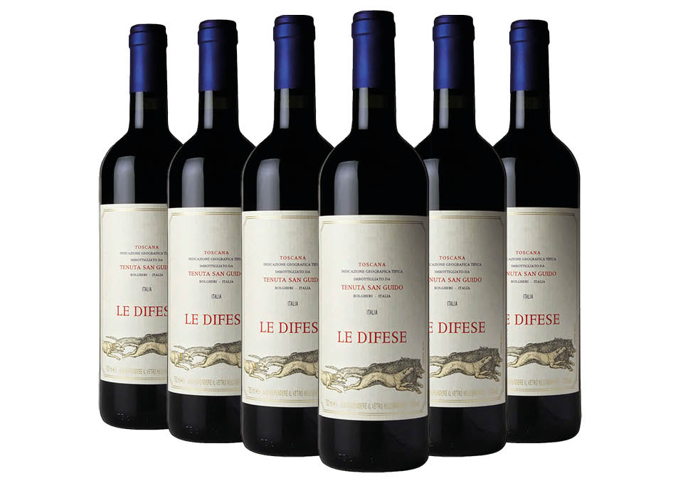 Toscana IGT Le Difese 2022 Tenuta San Guido 6 bouteilles de 0,75 ℓ