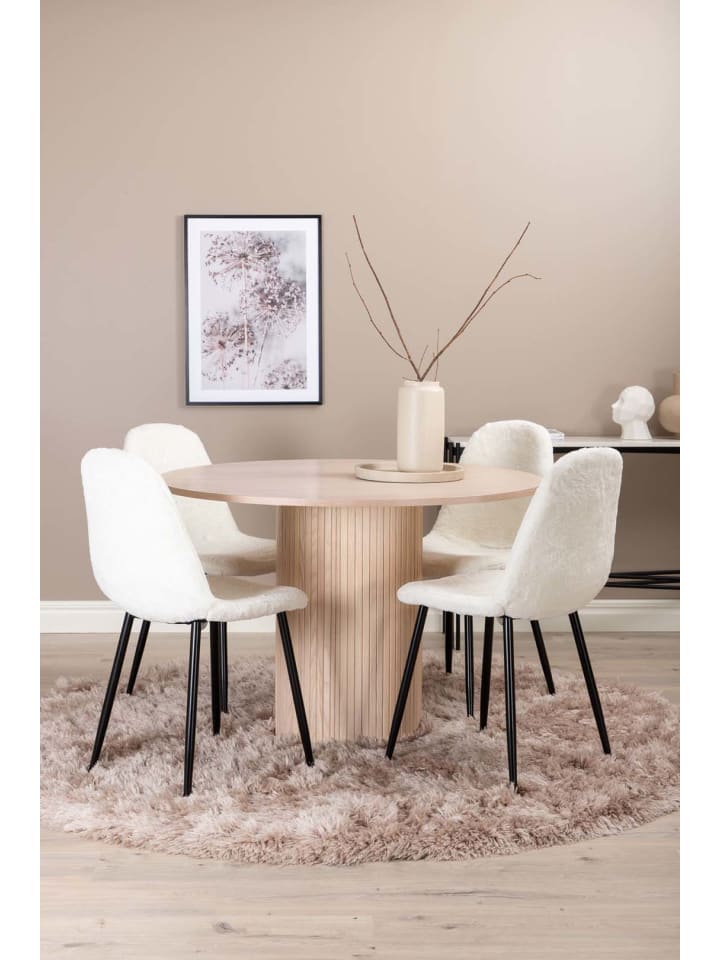 ebuy24 Essgruppe Bianca 1 (5-teilig) Whitewash 110 x 110 cm günstig kaufen onesize