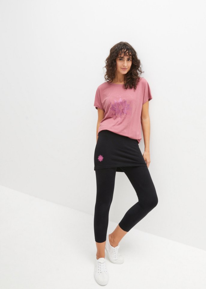 Sport-Leggings mit Rock, 3/4 Länge