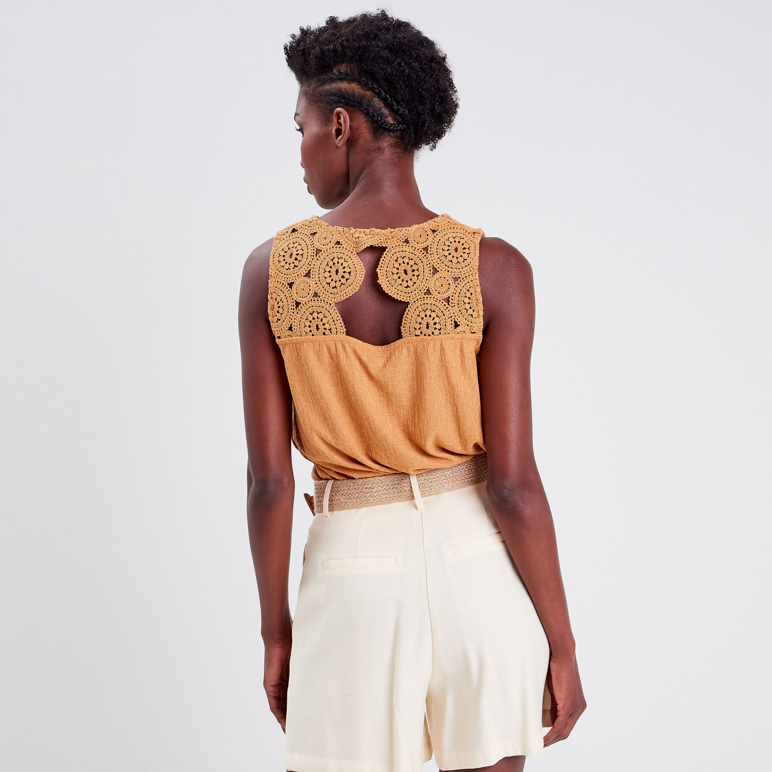 Débardeur bretelles larges beige femme | Cache Cache