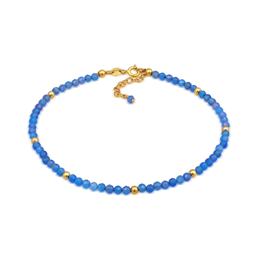 Elli Elli Bracelet de Cheville Femmes bracelet de cheville été plage avec agate perles Bijoux