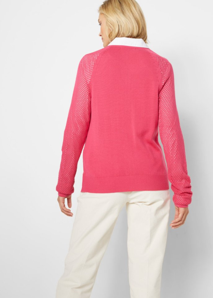 Strickjacke mit Reißverschlusstaschen