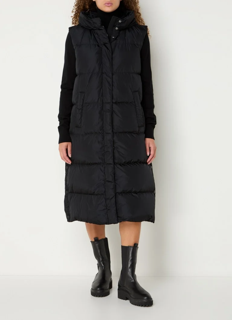 Gilet sans manches matelassé MaxMara Zimino avec capuche et poches latérales
