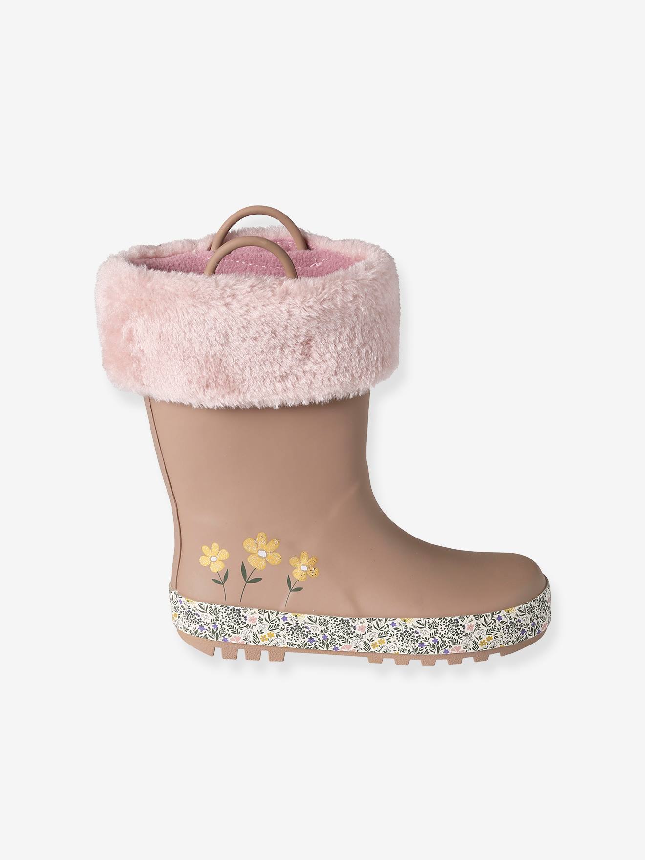 Vertbaudet Warme Kinder Gummistiefel - rosa