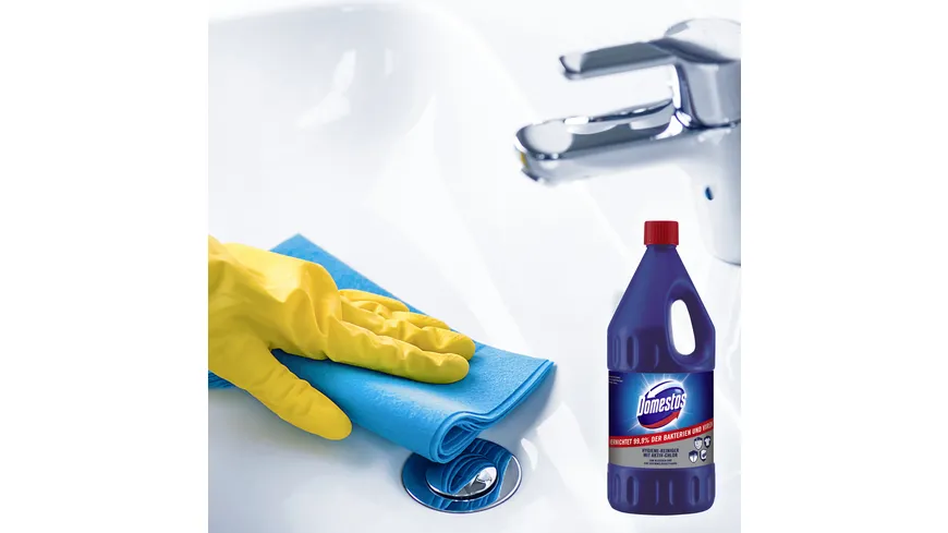 Domestos Hygiene-Reiniger mit Aktiv-Chlor effiziente Schimmelbeseitigung 2 l