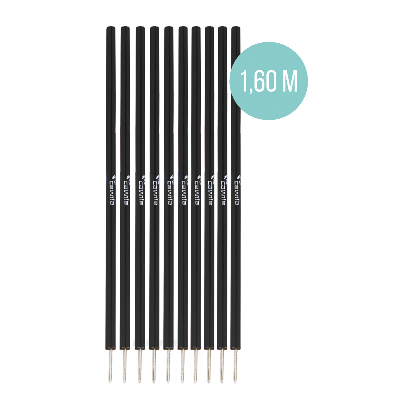 Cawila Slalomstange L (Ø 33 mm, 1,6m) Schwarz