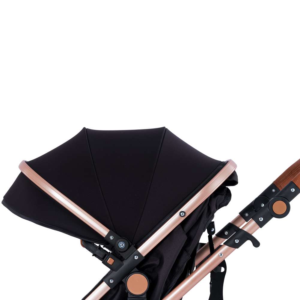 MUWO 3 in 1 Kombi-Kinderwagen Komplettset schwarz