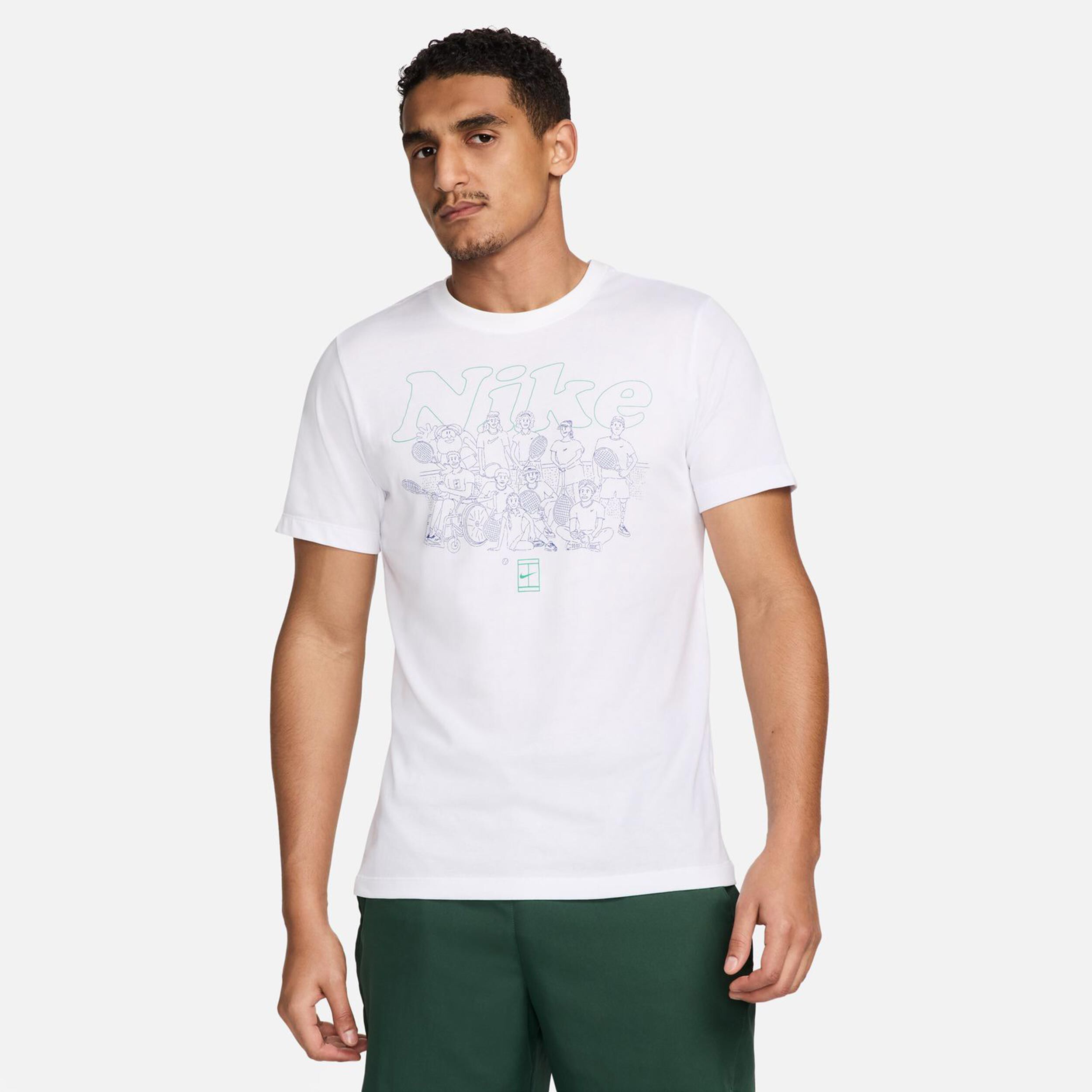 Dri-Fit Court Club OC T-Shirt Herren - Weiß