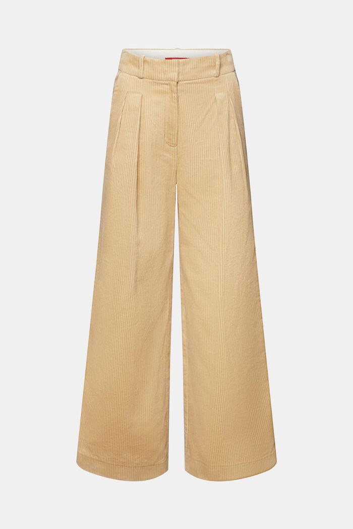 Cordhose mit weitem Bein und mittelhohem Bund