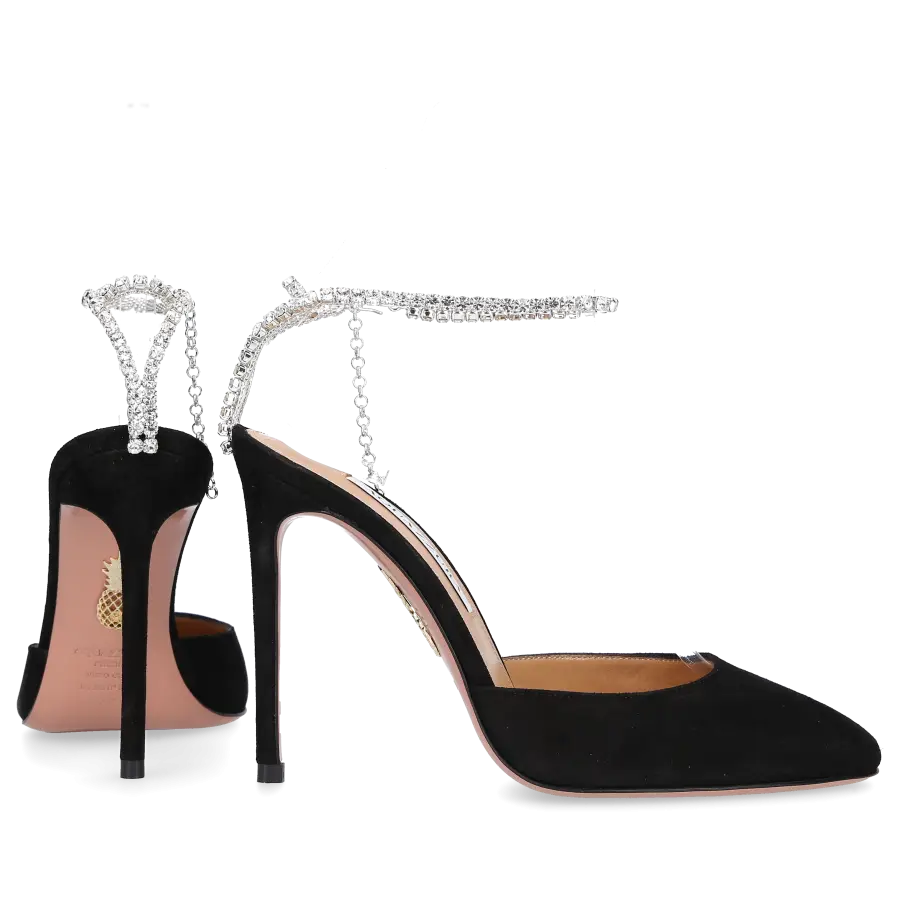 Aquazzura - Pumps ICE 105 Veloursleder - schwarz