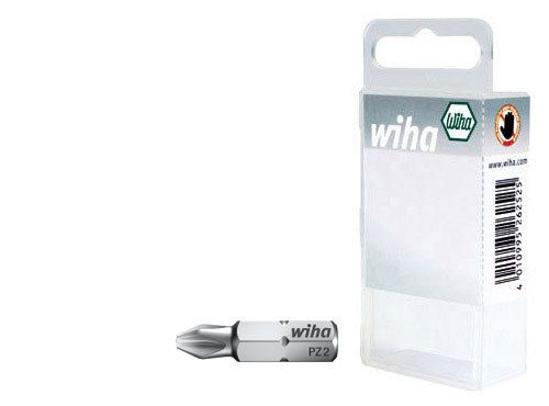 Juego de puntas Wiha 07860 estándar de 25 mm Pozidriv (PZ2) de 3 piezas de 1/4