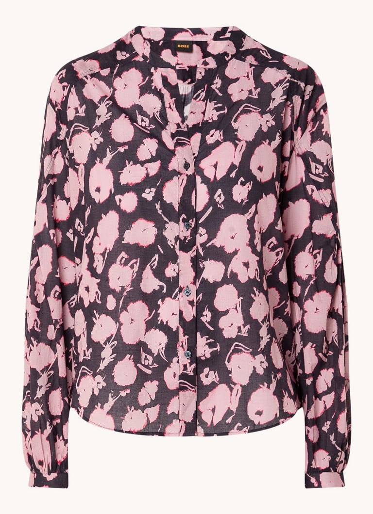 HUGO BOSS Berday blouse with print and balloon sleeve