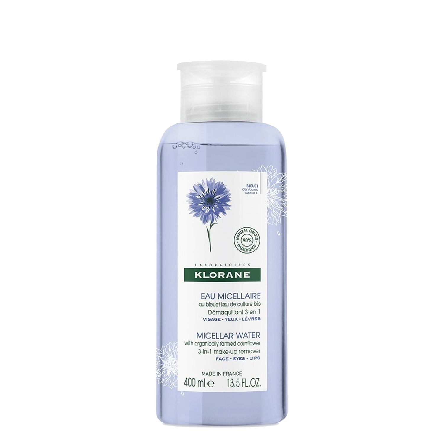 Klorane Eau Micellaire Au Bleuet - Peaux sensibles - 400 ml