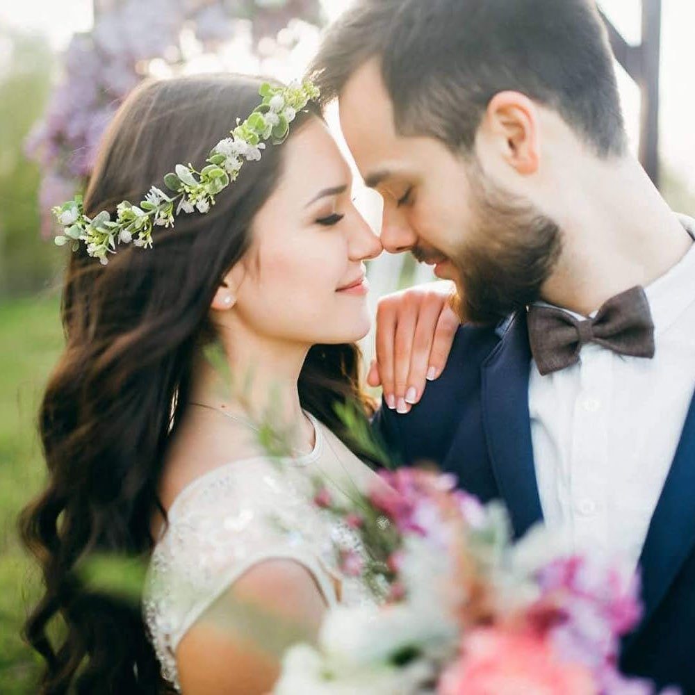 Sarfly Haarband Blumenkranz Haare Haar Haarband Künstliche Blumenkranz, 1-tlg., Blumen Krone Braut Kopfstück Greenery Krone Haarreif Blumen, für Hochzeit Zeremonie Party Festival