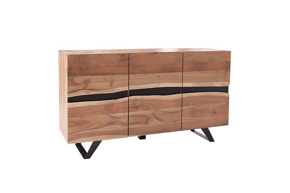 riess-ambiente Sideboard AMAZONAS 150cm natur, Massivholz · Anrichte · Baumkante · Akazie · Kommode · Wohnzimmer
