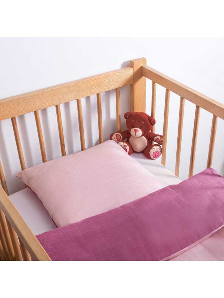 Makian Wende-Bettwäsche Mull 80 x 80 / 35 x 40 cm - Orchidee in rosa,lila günstig kaufen onesize
