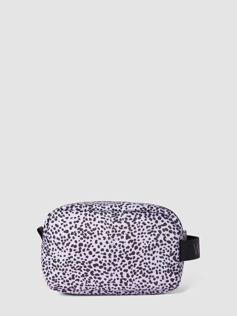 Kosmetiktasche mit Allover-Muster Modell 'Julia' in lila