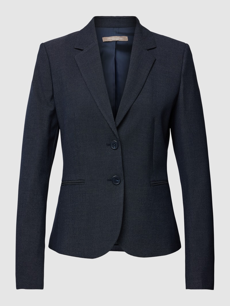 Blazer mit Viskose-Anteil in marineblau