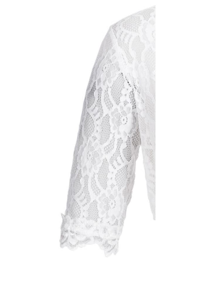 Nübler Dirndlbluse 3/4 Arm Laura in Weiß günstig kaufen