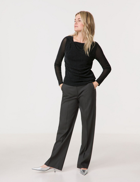 Glitzer-Shirt mit Knoten-Detail