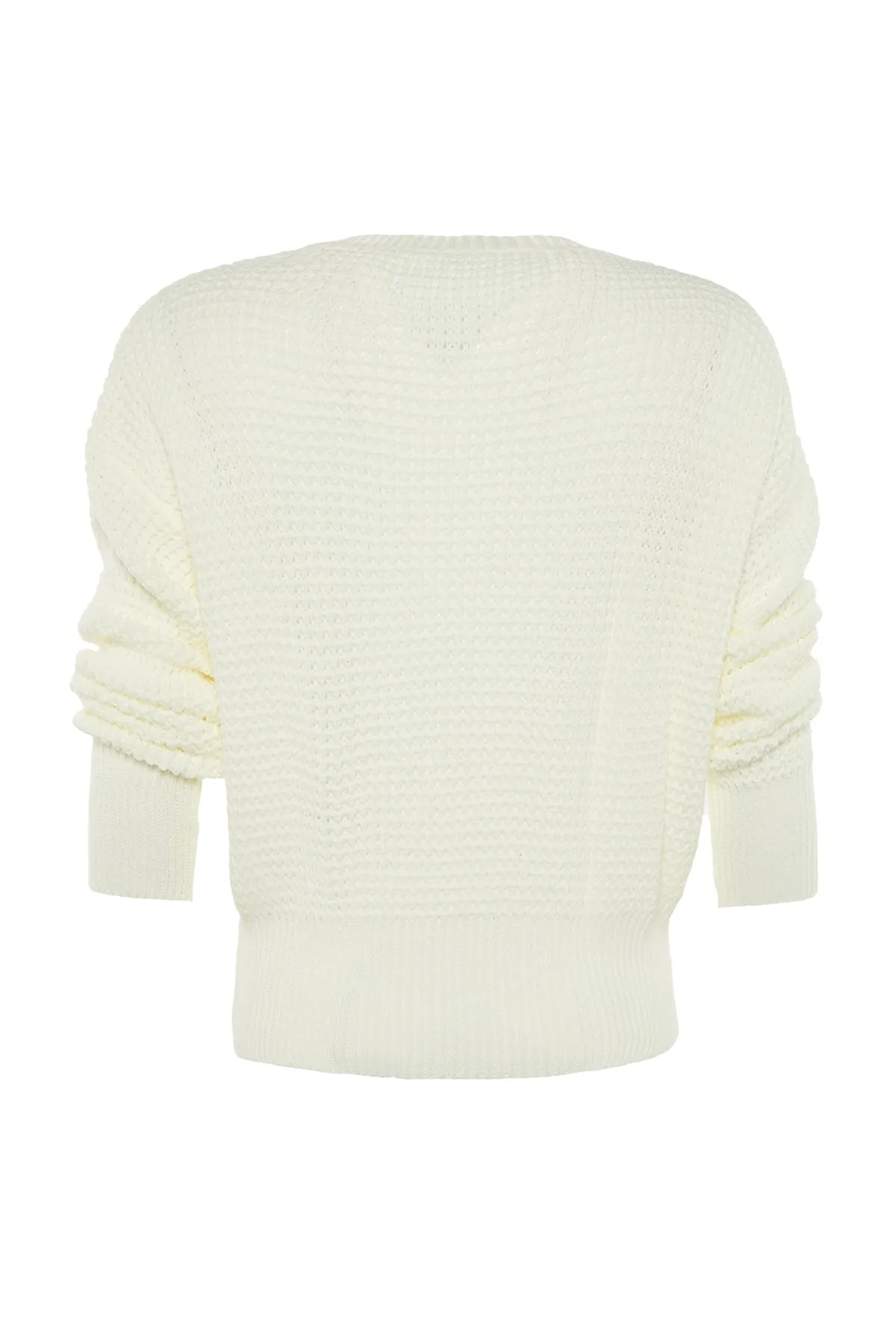 Trendyol Collection  Ecrufarbener Basic-Strickpullover TWOAW22KZ0925