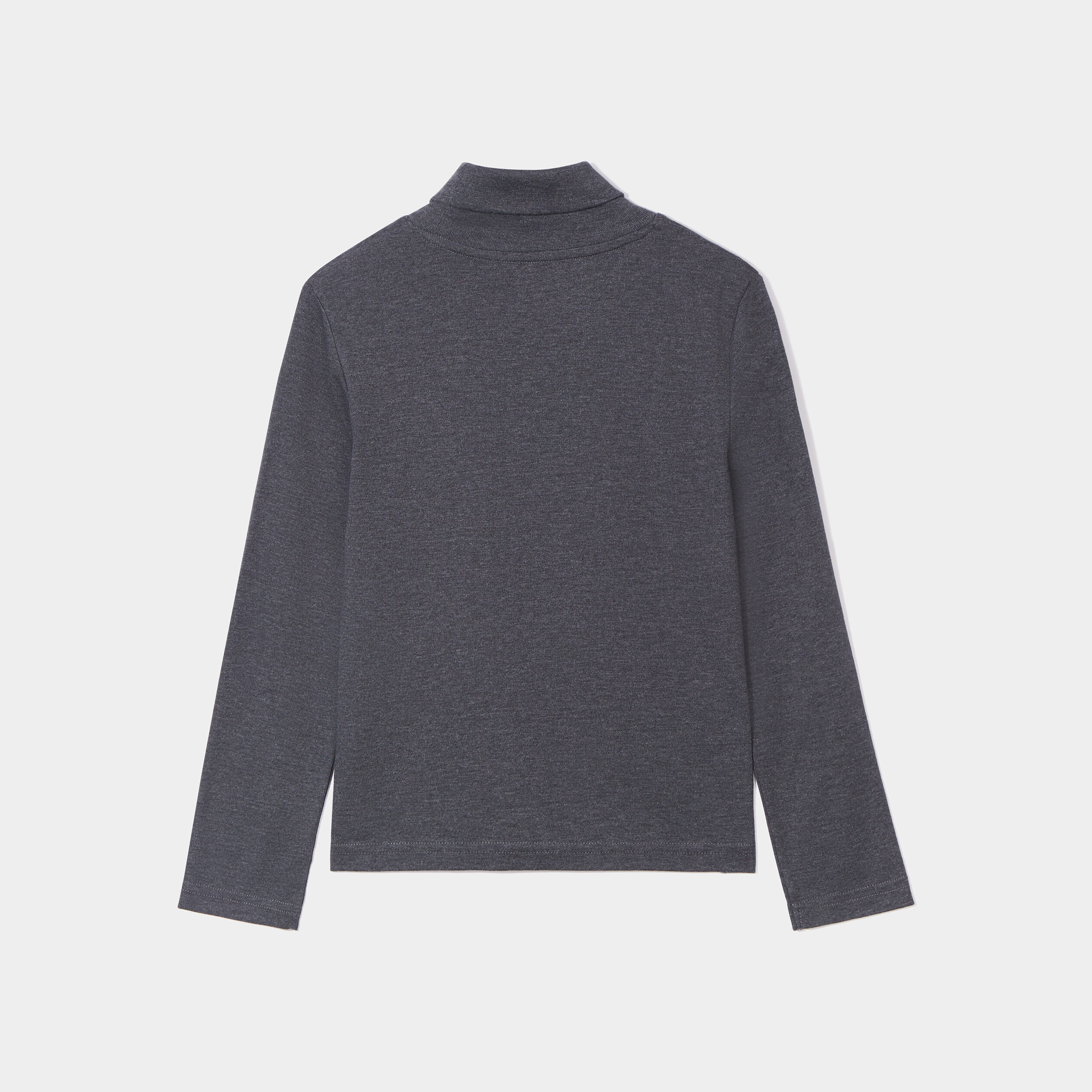 T-shirt col roulé manches longues gris foncé garçon | La Halle