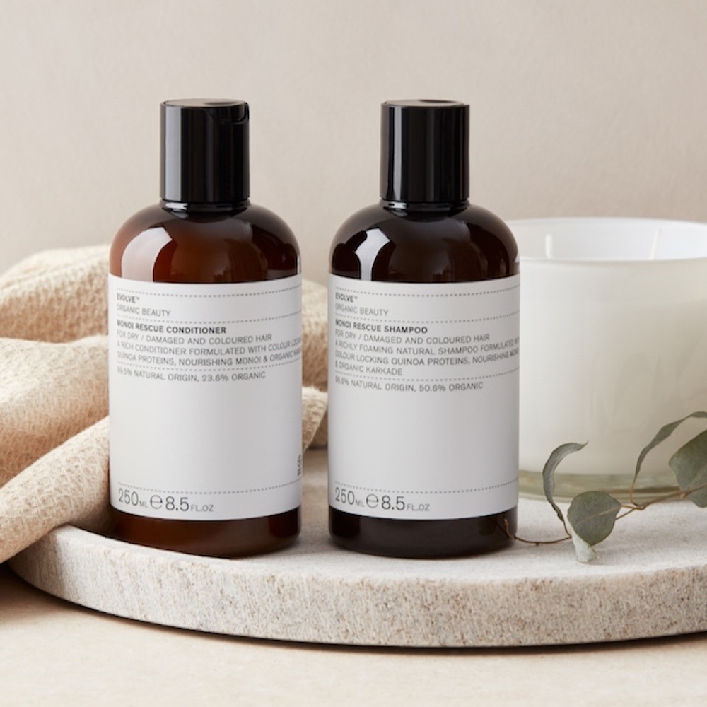 evolve organic beauty Evolve, Monoi Rescue Conditioner 250ml Après-Shampooing Bio chveux normaux à secs