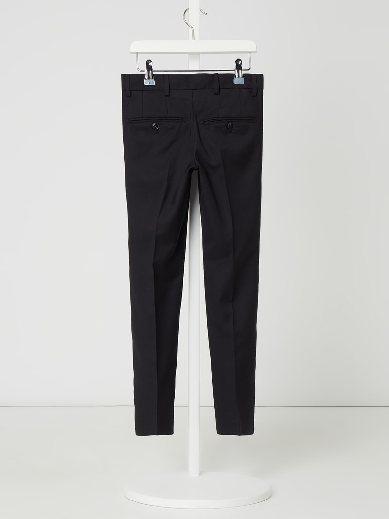 Regular Fit Anzughose mit Woll-Anteil Modell 'Solaris' in schwarz