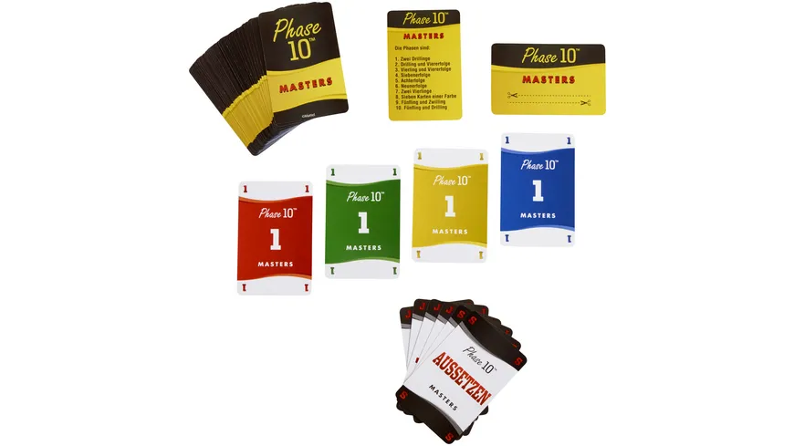 Mattel Games Phase 10 Masters, Kartenspiel, Gesellschaftsspiel, Familienspiel