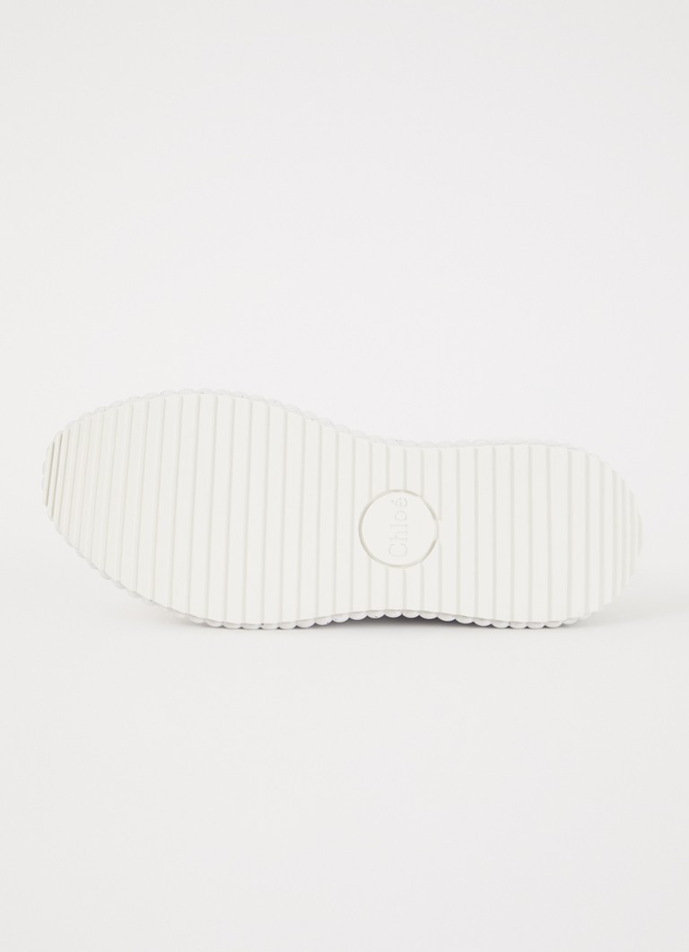 Chloé  Nama sneaker met gebreid bovenwerk en metallic details