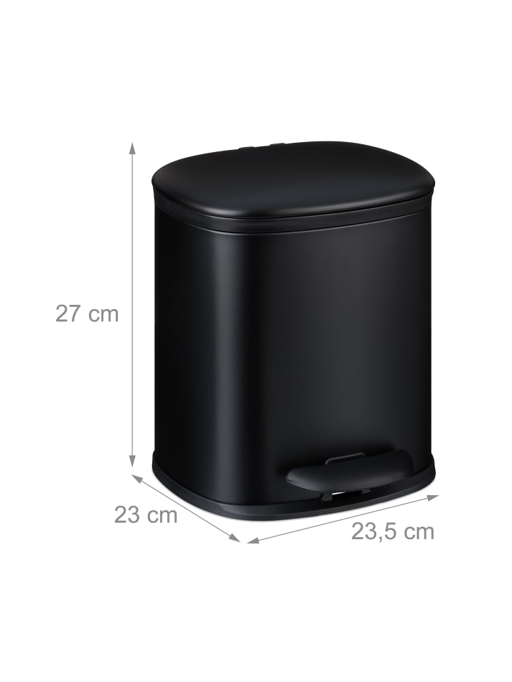 relaxdays Mülleimer Bad in Schwarz - 5 l günstig kaufen onesize