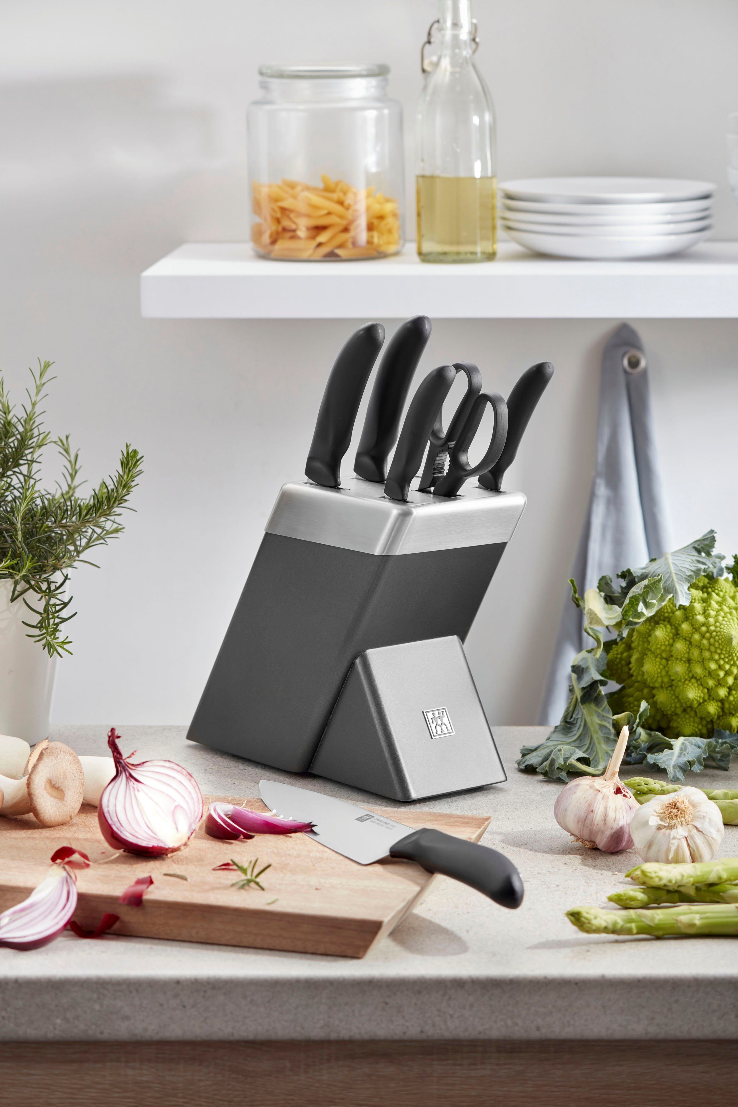 Zwilling Messerblock Style (7tlg), selbstschärfend, KiS Technologie, Eisgehärtete FRIODUR Klingen