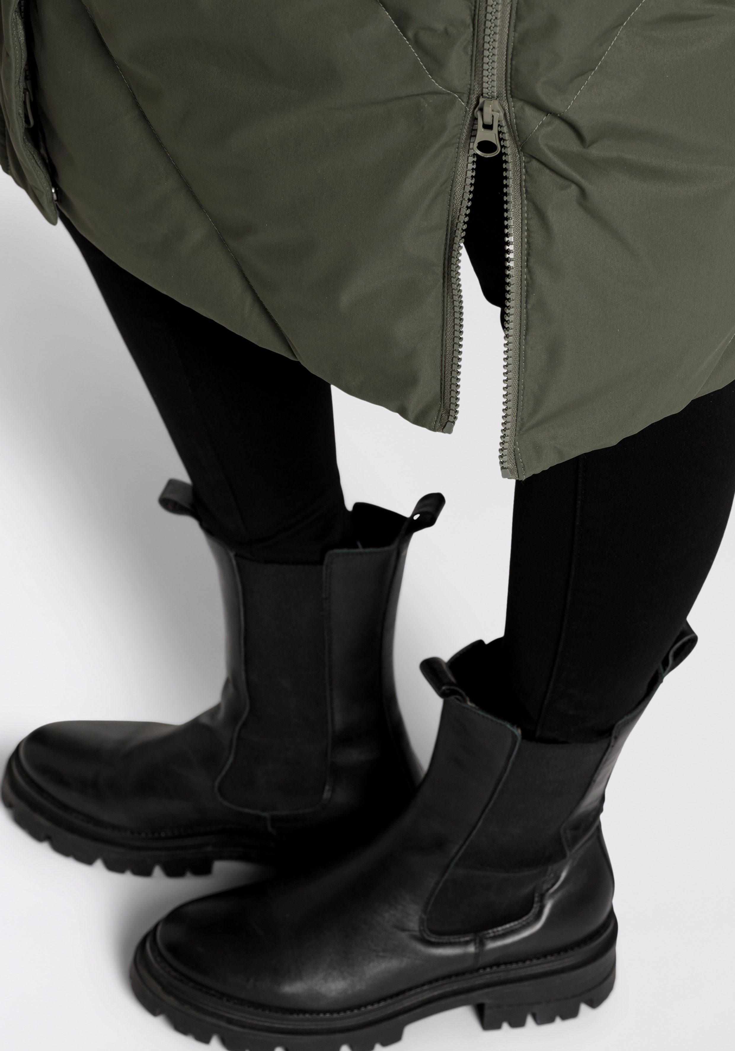 Polarino Daunenmantel im Oversize-Fit