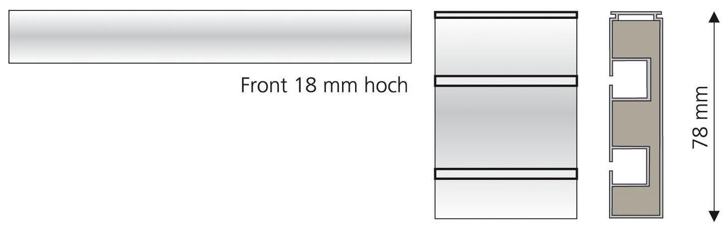 Gardinenstange, Liedeco, 2-läufig, Fixmaß, verschraubt