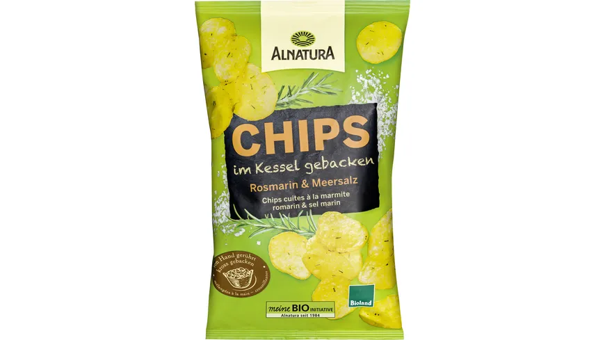 Alnatura Bioland-Chips im Kessel gebacken Rosmarin&Meersalz 125 g